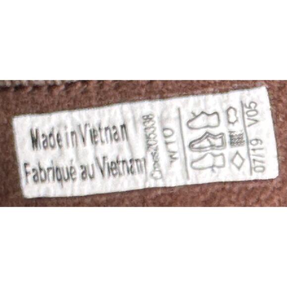 Crocs NWOT Leigh Wedge Heel Espresso Brown Suede Chelsea Ankle Fall Boots 10 - Picture 8 of 10